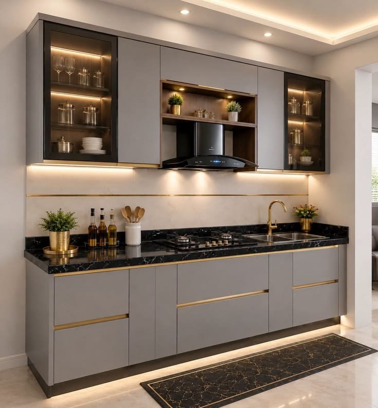 Straight kitchen